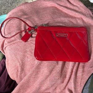 Red coach wallet